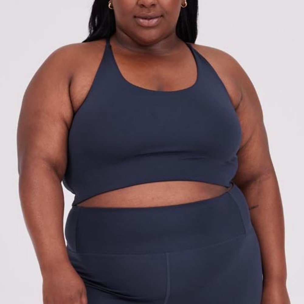 GIRLFRIEND COLLECTIVE Cleo Workout Sports Bra Midnight NWT - Picture 4 of 5